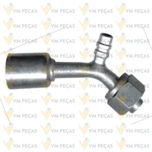 Conexao Oring Aluminio 10x45 com Ventil R134 [com Clip]
