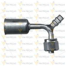 Conexao Oring Aluminio 10x90 com Ventil R134 [com Clip]