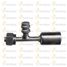 Conexao Oring Aluminio 6 Reta com Ventil R134 [com Clip]