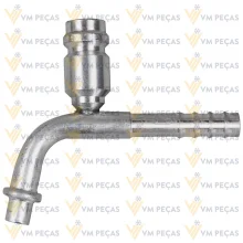 Conexao Oring Aluminio 6x90 [SEM PORCA] com Ventil R134