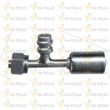 Conexao Oring Aluminio 8 Reta com Ventil R134 [com Clip]