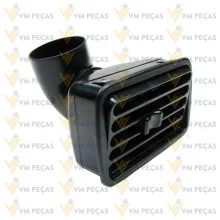 Difusor de Ar Retangular [Preto] [com Bocal 2 Polegadas e Cotovelo]