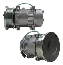 Compressor Sanden SD7H15, Passante, Caterpillar, 8pk 132mm, 12v, Saida 8x10 [importado]