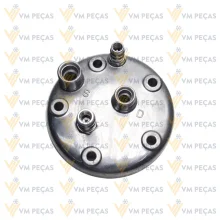 Tampa Traseira para Compressor Sanden SD5H14 Horizontal [com Bico R134a]