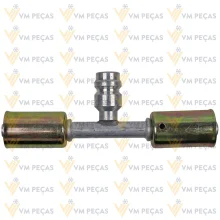 Uniao Aluminio 6mm com Ventil R134 [com Clip]