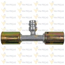 Uniao Aluminio 8mm com Ventil R134 [com Clip]
