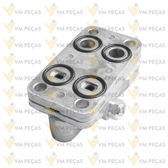 Adaptador para Saida do Compressor Denso 10p15 VW Constellation