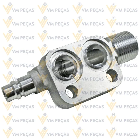 Adaptador para Saida do Compressor Denso 6P [Lado Sucçao]
