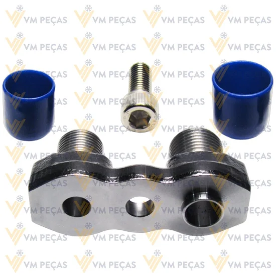 Adaptador para Saida do Compressor Sanden Sd7h15 Flex [Horizontal 8x10]