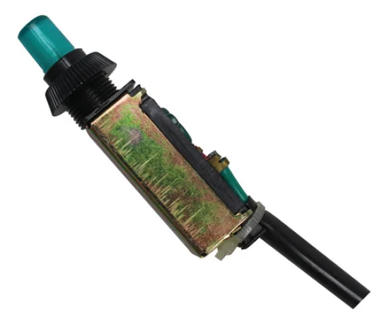 Botao A/C Universal Retangular [Led Verde] [Tecla] 12v e 24v