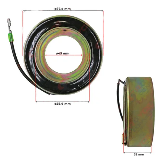 Bobina Sanden TRS90 Honda Fit >2008 [para Compressor importado]