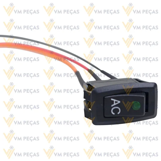 Botao A/C Universal Retangular [Tecla] 12v