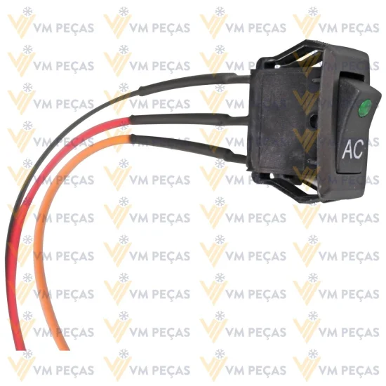 Botao A/C Universal Retangular [Tecla] 12v
