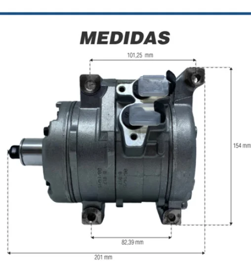 Compressor Denso 10s15 Toyota Hilux 2015> [sem Conjunto de Embreagem] [Original]