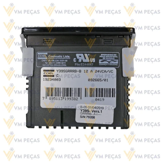 Comando A/C Universal 12v e 24v [Y39-GRRR-P-01] [Controle Digital de Temperatura] Refrigeraçao [2 Sensores]