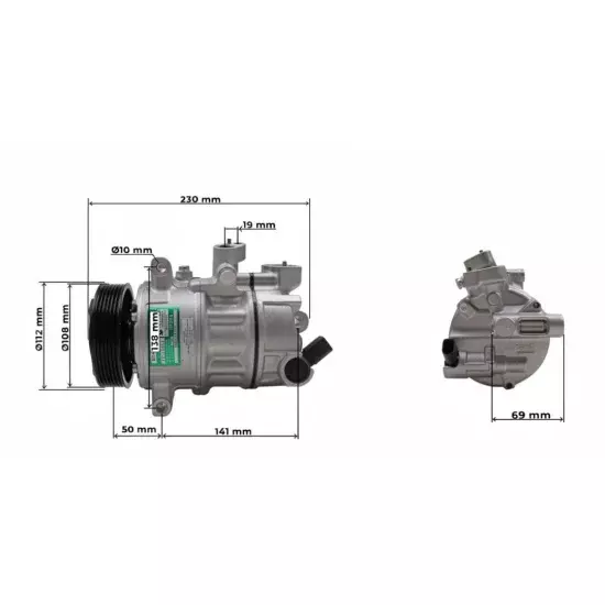 Compressor Delphi VW Jetta, Amarok, Polo 2017>, Virtus, Golf 2013> [CS20409] [Original]