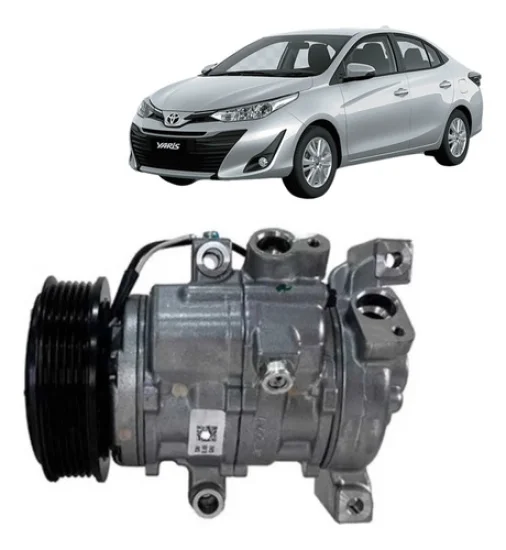 Compressor Denso 10SRE11C Toyota Yaris 1.3, 1.5 2018 a 2021 6pk [Importado]
