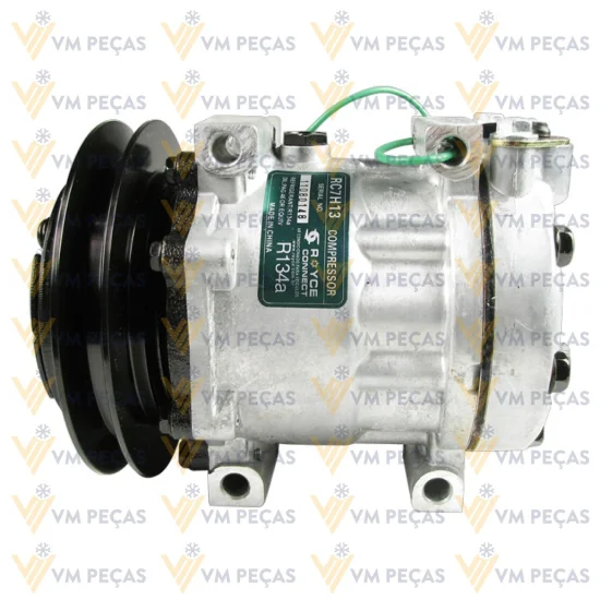 Compressor Sanden SD7H13 Komatsu WA470 /Case /Caterpillar Escavadeira 321, 1B, 24v [importado]