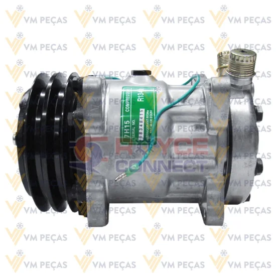 Compressor Sanden SD7H15, Orelha, 2A, 24v, Vertical 8x10 [importado]
