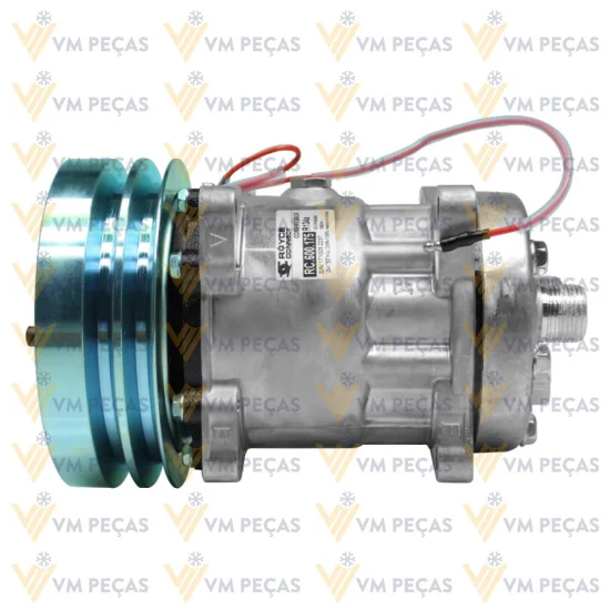 Compressor Sanden SD7H15, Orelha, Case /New Holland TC5070 2A 150mm, 12v, Horizontal 12x12 [importado]