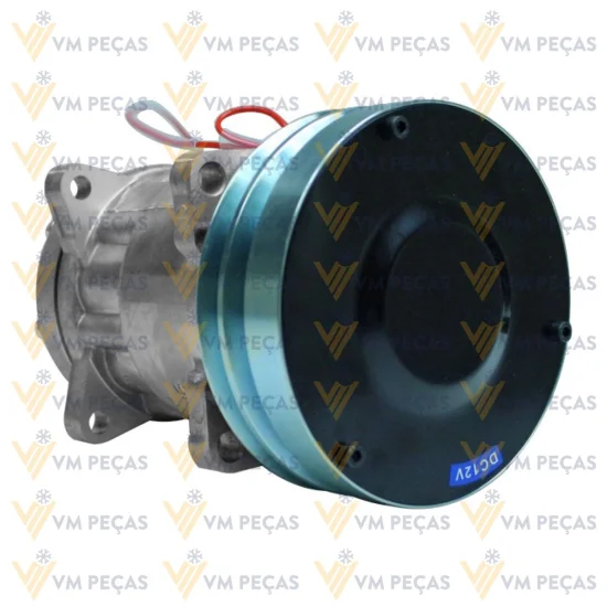 Compressor Sanden SD7H15, Orelha, Case /New Holland TC5070 2A 150mm, 12v, Horizontal 12x12 [importado]