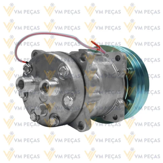 Compressor Sanden SD7H15, Orelha, Case /New Holland TC5070 2A 150mm, 12v, Horizontal 12x12 [importado]
