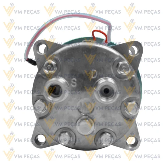 Compressor Sanden SD7H15, Orelha, Case /New Holland TC5070 2A 150mm, 12v, Horizontal 12x12 [importado]