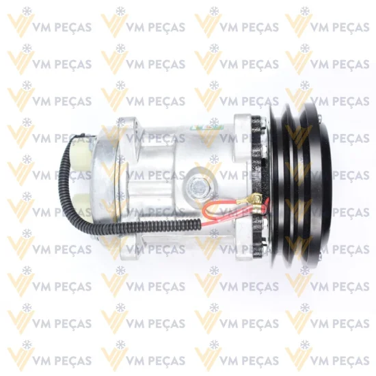 Compressor Sanden SD7H15, Orelha, Case /New Holland TC5070 2A 150mm, 12v, Horizontal 12x12 [importado]