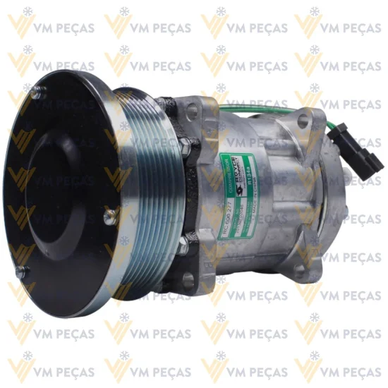 Compressor Sanden SD7H15, Orelha, Caterpillar, 8pk 132mm, 24v [importado]