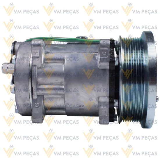 Compressor Sanden SD7H15, Orelha, Caterpillar, 8pk 132mm, 24v [importado]