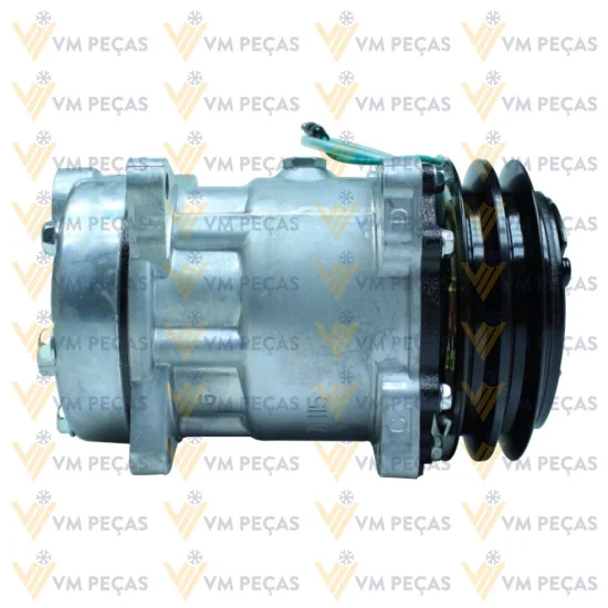 Compressor Sanden SD7H15, Orelha, Volvo, 2A 136mm, 24v [importado]