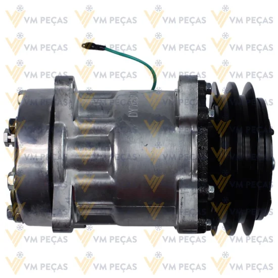 Compressor Sanden SD7H15, Orelha, Volvo, 2A 136mm, 24v [importado]