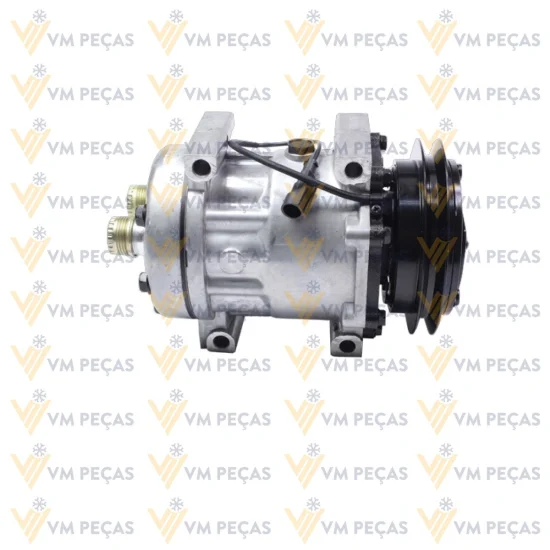 Compressor Sanden SD7H15, Passante, 1A, 12v, Saida Horizontal 12x12, Case, Tector Caminhao [importado]