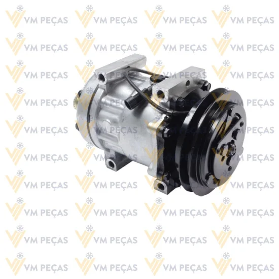 Compressor Sanden SD7H15, Passante, 1A, 12v, Saida Horizontal 12x12, Case, Tector Caminhao [importado]