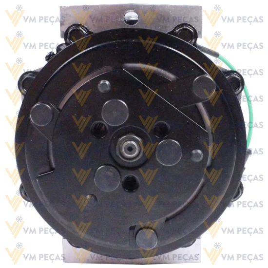 Compressor Sanden SD7H15, Passante, 8pk 119mm, 24v, Saida Horizontal 12x12, Case, Tector Caminhao [importado]