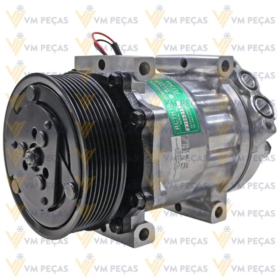 Compressor Sanden SD7H15, Passante, 8pk 124mm, 12v, JCB 535, 540 [importado]