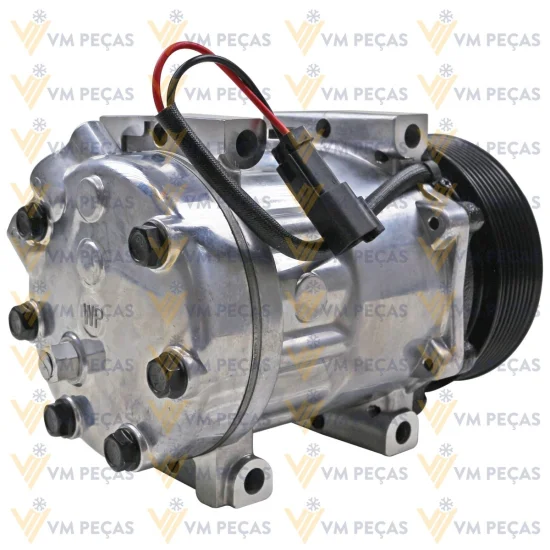 Compressor Sanden SD7H15, Passante, 8pk 124mm, 12v, JCB 535, 540 [importado]