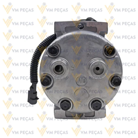 Compressor Sanden SD7H15 Passante, Case 821, W20E /New Holland W130, W170, Tector 8pk 119mm, 24v [importado]