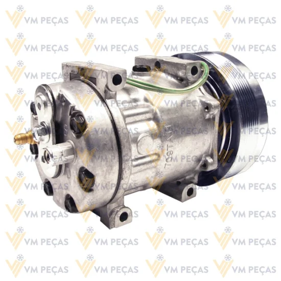 Compressor Sanden SD7H15, Passante, Caterpillar, 8pk 152mm, 24v [importado]