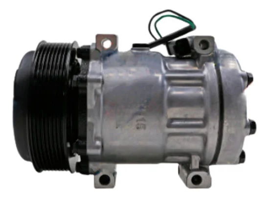 Compressor Sanden SD7H15, Passante, Caterpillar Retroescavadeira, 312F, 313D2, 8pk 132mm, 24v