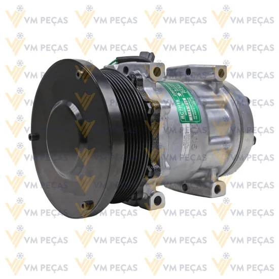 Compressor Sanden SD7H15, Passante, Caterpillar Serie K, 8pk 132mm, 24v [importado]
