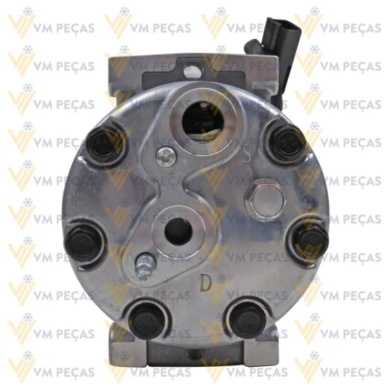 Compressor Sanden SD7H15, Passante, Caterpillar Serie K, 8pk 132mm, 24v [importado]