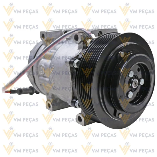 Compressor Sanden SD7H15, Passante, DAF XF105, 410, 460, 510, CF360, CF410 7pk 140mm, 24v [importado]
