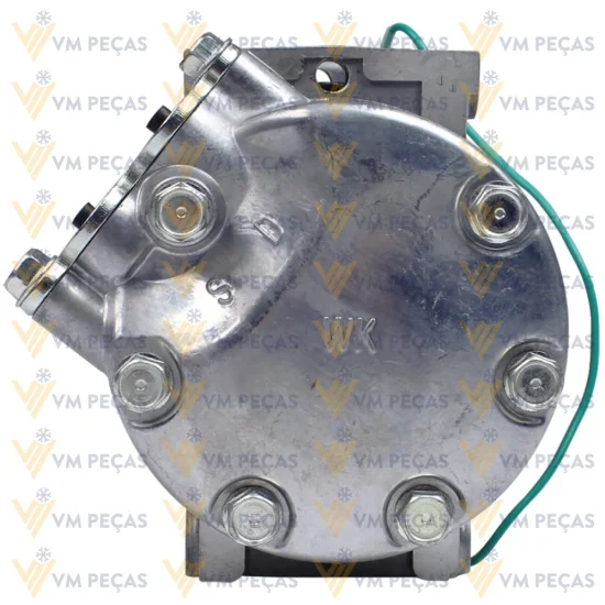Compressor Sanden SD7H15, Passante, Scania, 8pk, 24v, Saida 45º [importado]