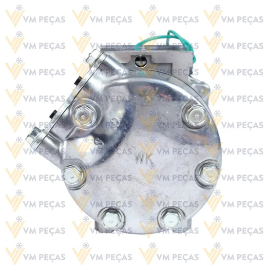 Compressor Sanden SD7H15, Passante, Scania, 8pk, 24v, Saida 45º [importado]