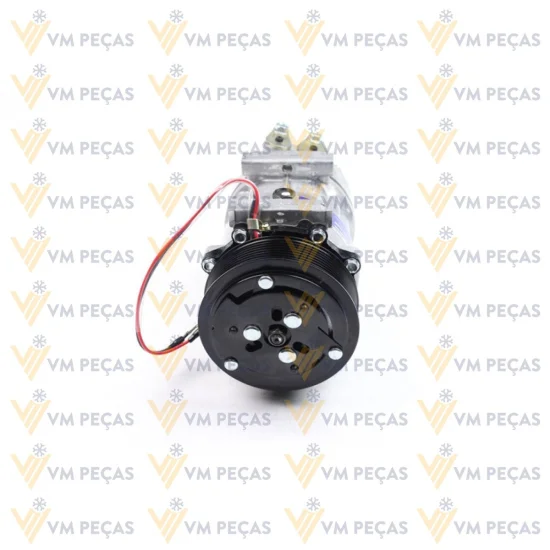 Compressor Sanden SD7H15, Passante, Scania, 8pk, 24v, Saida Reta [importado]