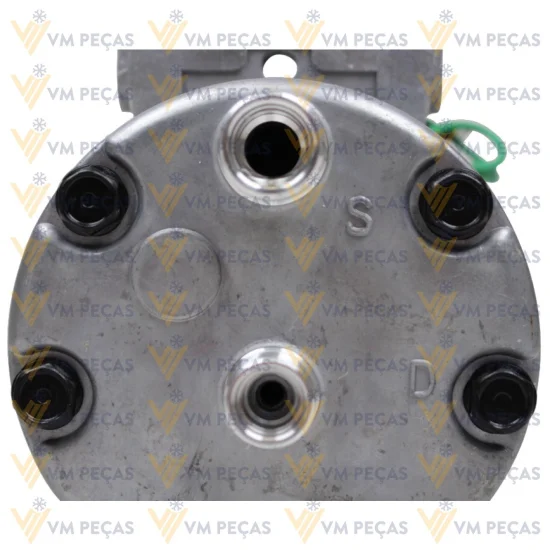 Compressor Sanden SD7H15, Passante, Volvo, 8pk 136mm, 24v [Saida Horizontal 8x10]