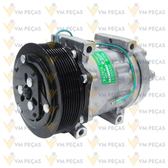 Compressor Sanden SD7H15, Passante, Volvo FH, 8pk 136mm, 24v [importado]