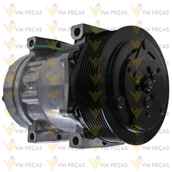 Compressor Sanden SD7H15, Passante, Volvo FH, 8pk 136mm, 24v [importado]