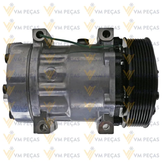 Compressor Sanden SD7H15, Passante, Volvo FH, 8pk 136mm, 24v [importado]